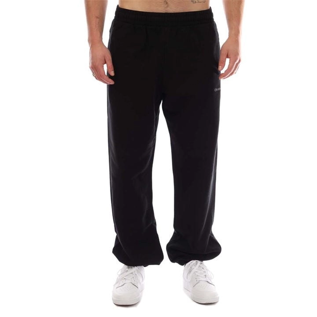Off White Diagonal Outline Slim Sweatpants - Black